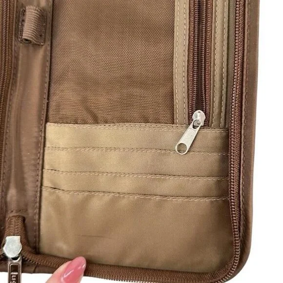 Lug Tango Travel Wallet passport holder sleeve vacation luggage brown - Picture 9 of 16